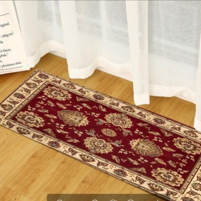 Commercial Kitchen Non Slip Flooring - Colorful Paisley Floral Runner Rug Non