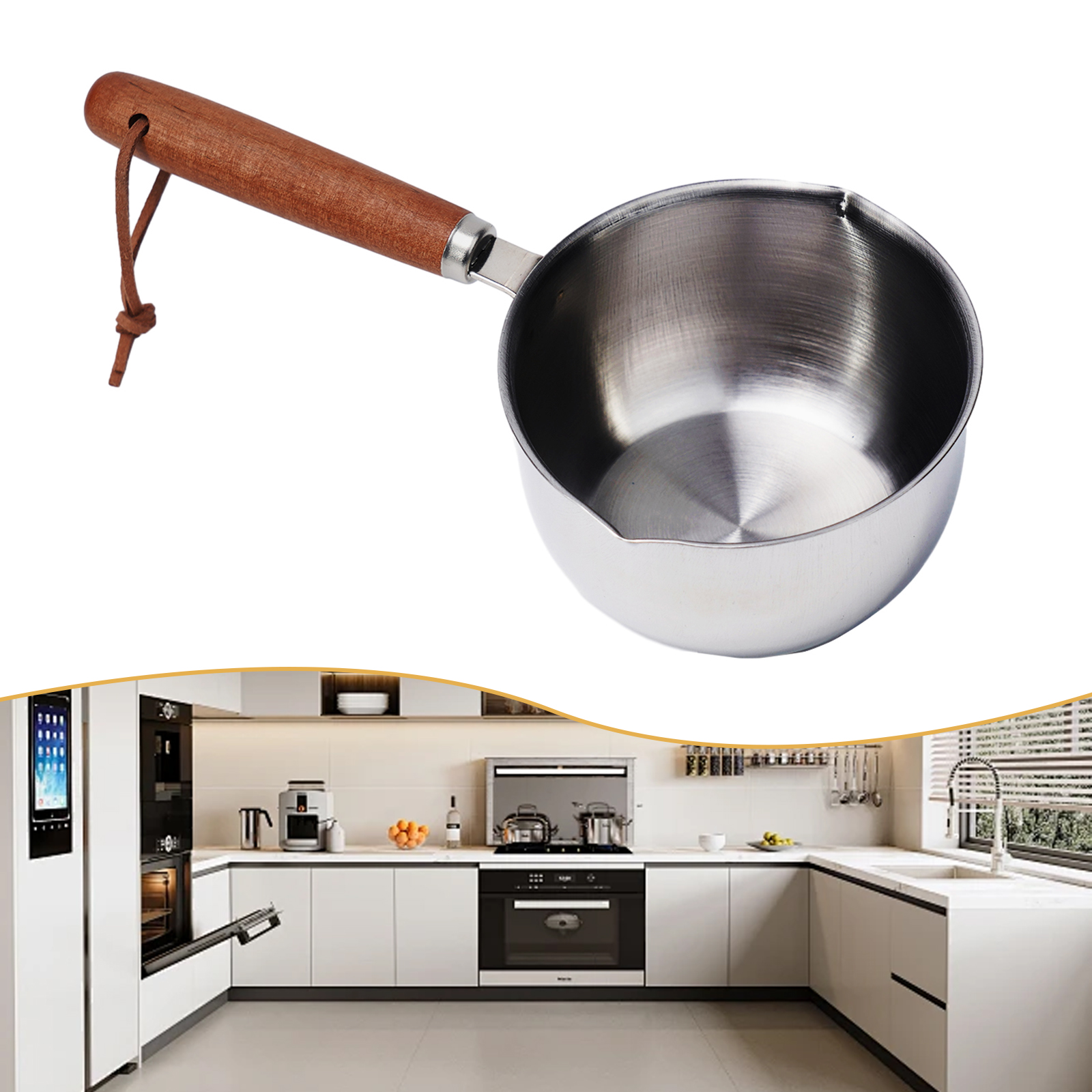 Soup Kettle Warmer - Stainless Steel Hot Oil Pot Milk