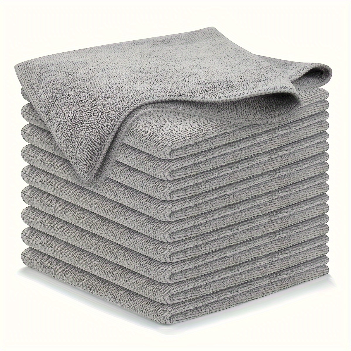 Commercial Kitchen Towels - 5-20Pcs Light Gray Microfiber Kitchen Towels,