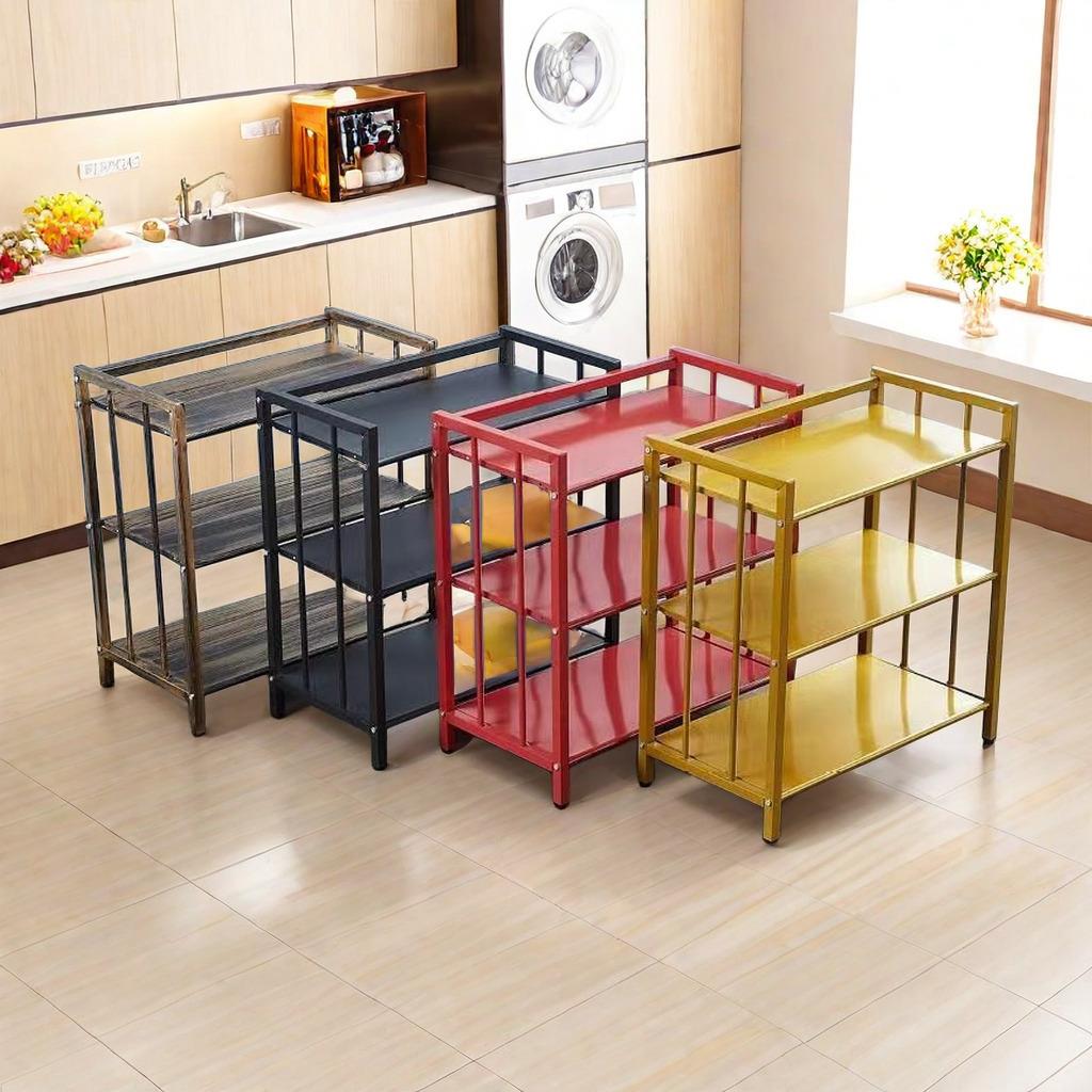 Commercial Kitchen Utensil Storage - Commercial Kitchen Restaurant Three-Layer Iron Art