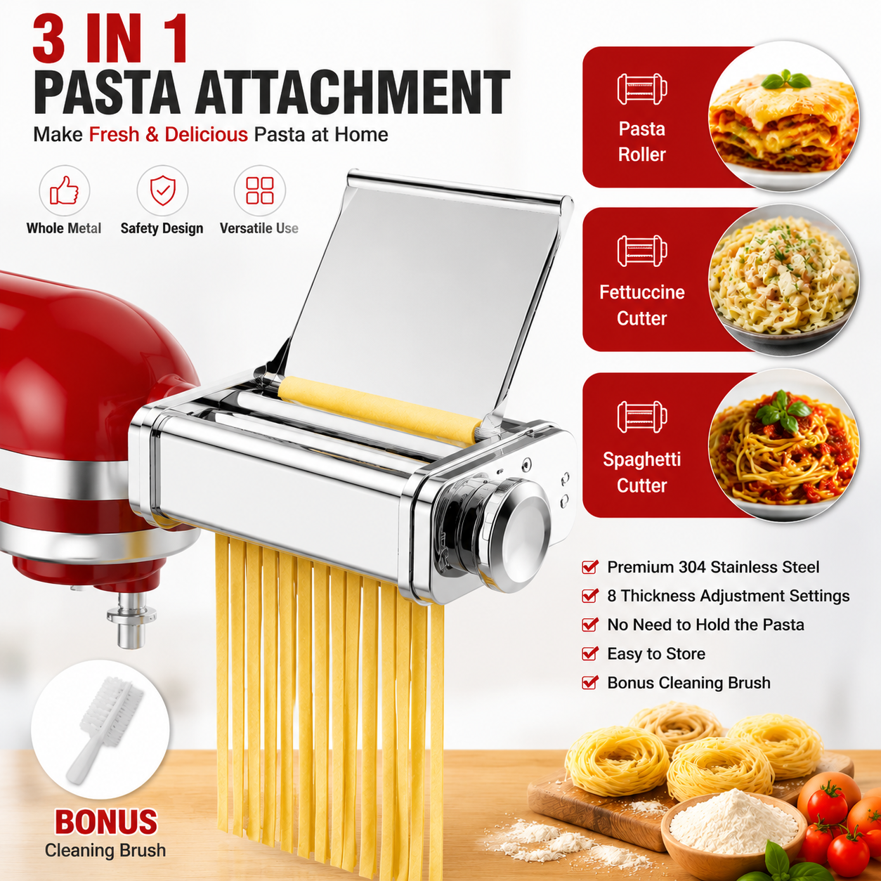 Commercial Kitchen Juicer - Gvode 3 in 1 Pasta Attachment
