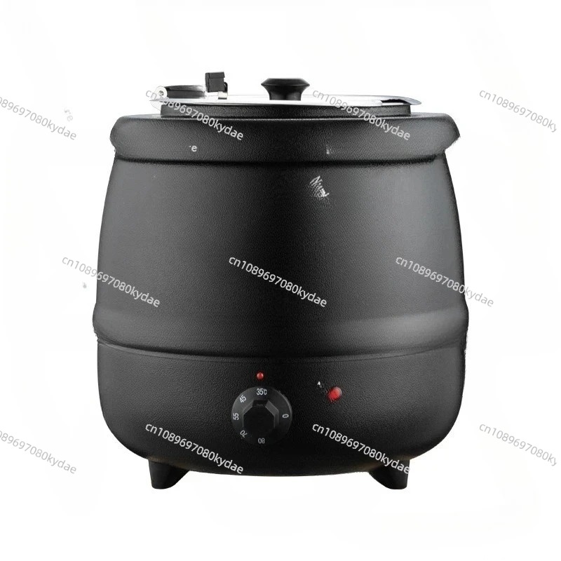 Soup Kettle Warmer - 10L Black Drum Food Warmer Electric