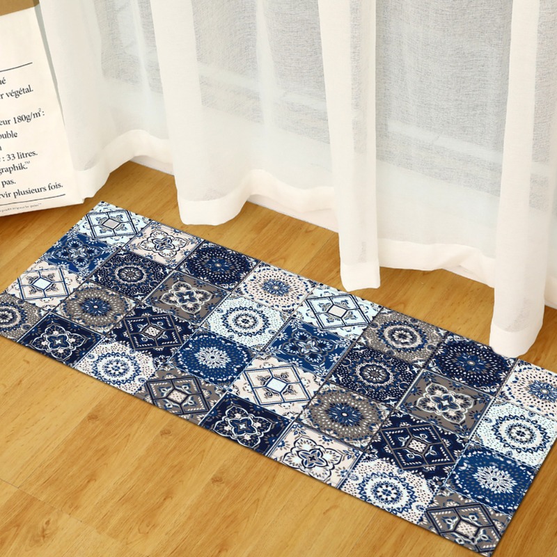 Colorful Paisley Floral Runner - Commercial Kitchen Non Slip Flooring reseña y precio