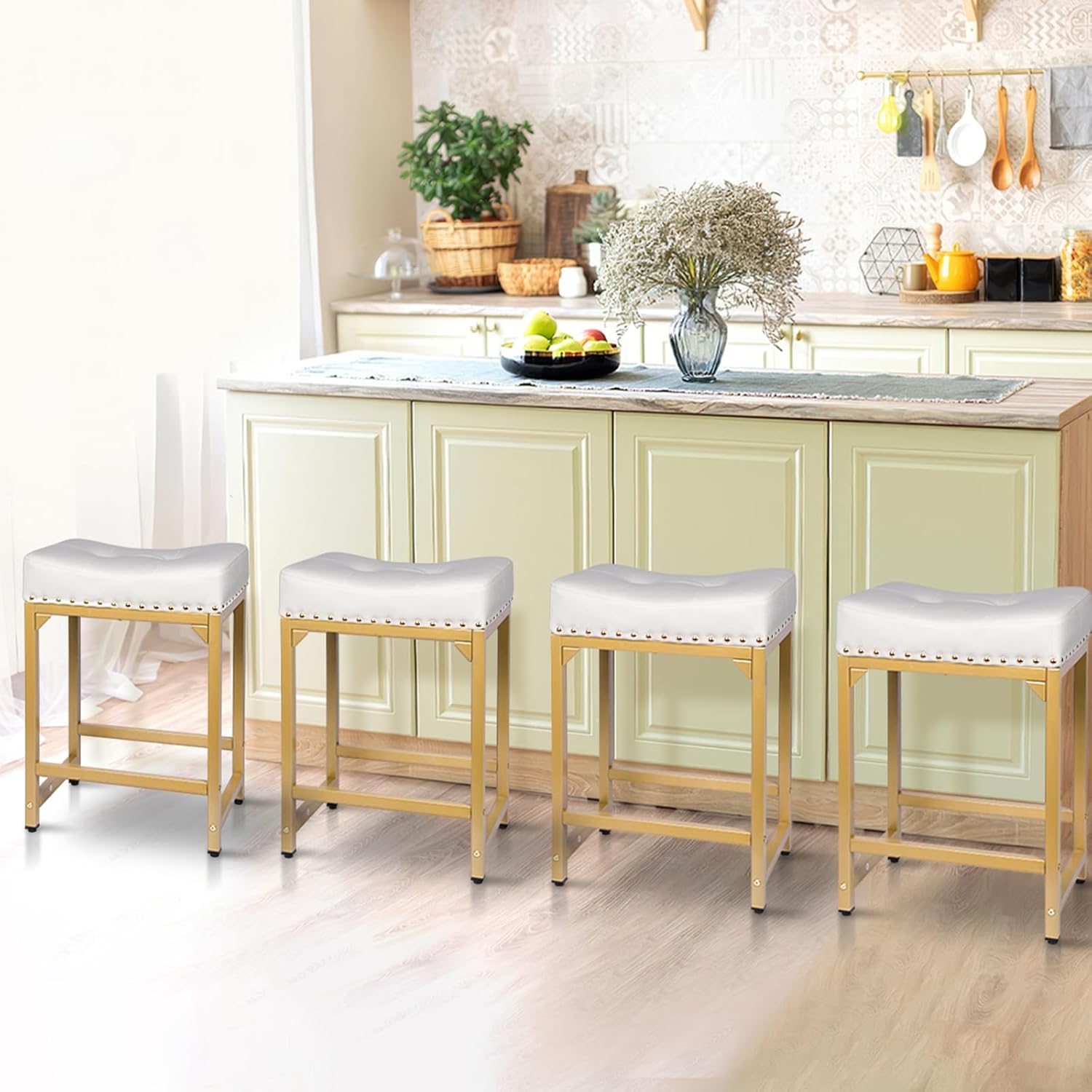 Bar Stools Set of 2, Counter H - Commercial Kitchen Island reseña y precio