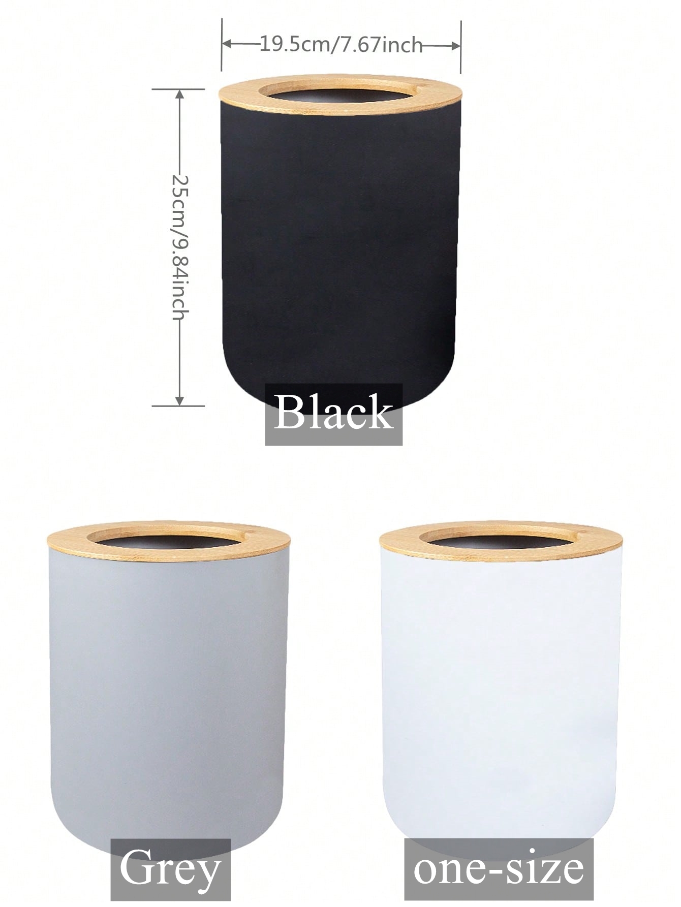 Black Plastic Trash Bin Modern - Commercial Kitchen Bin reseña y precio