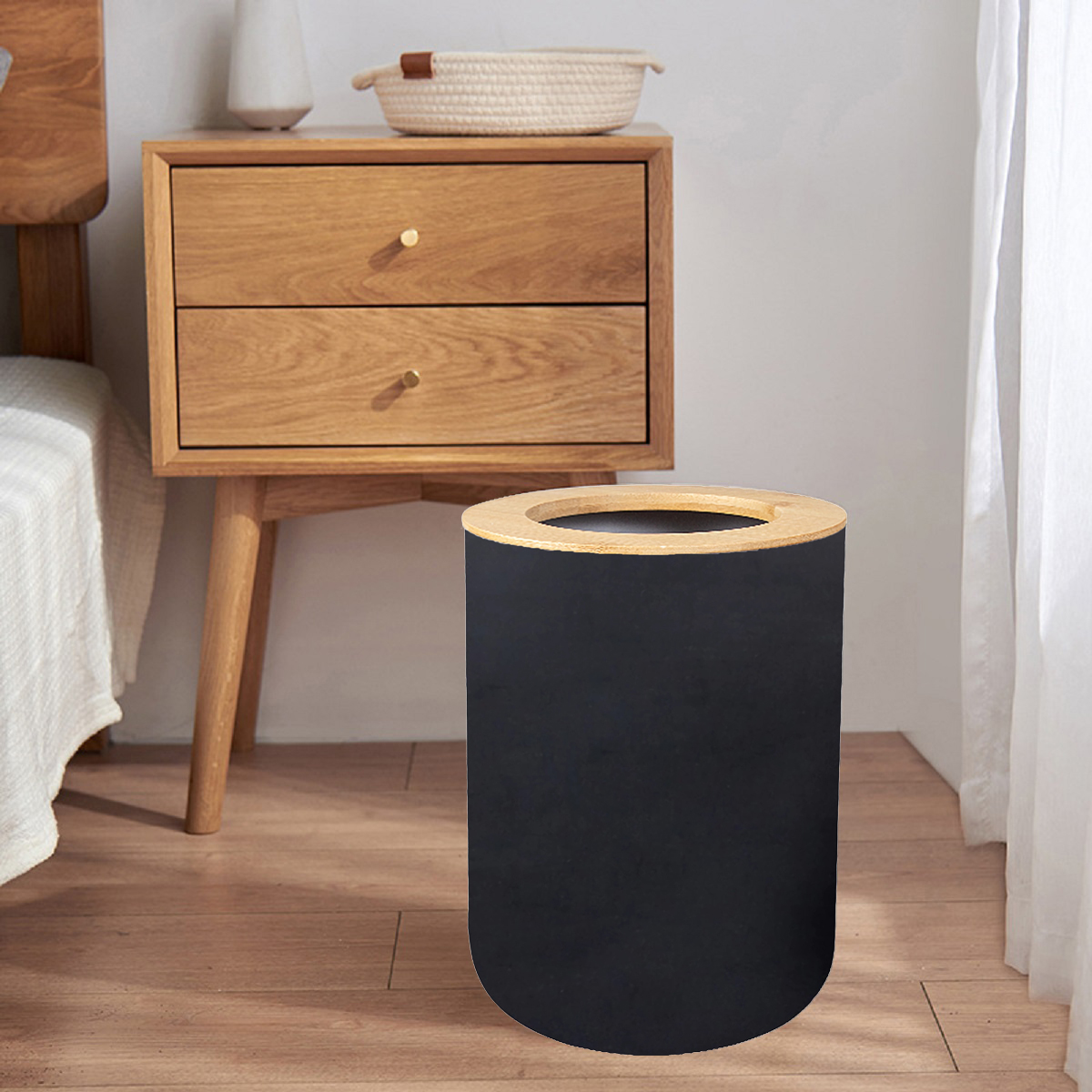 Black Plastic Trash Bin Modern - Commercial Kitchen Bin reseña y precio