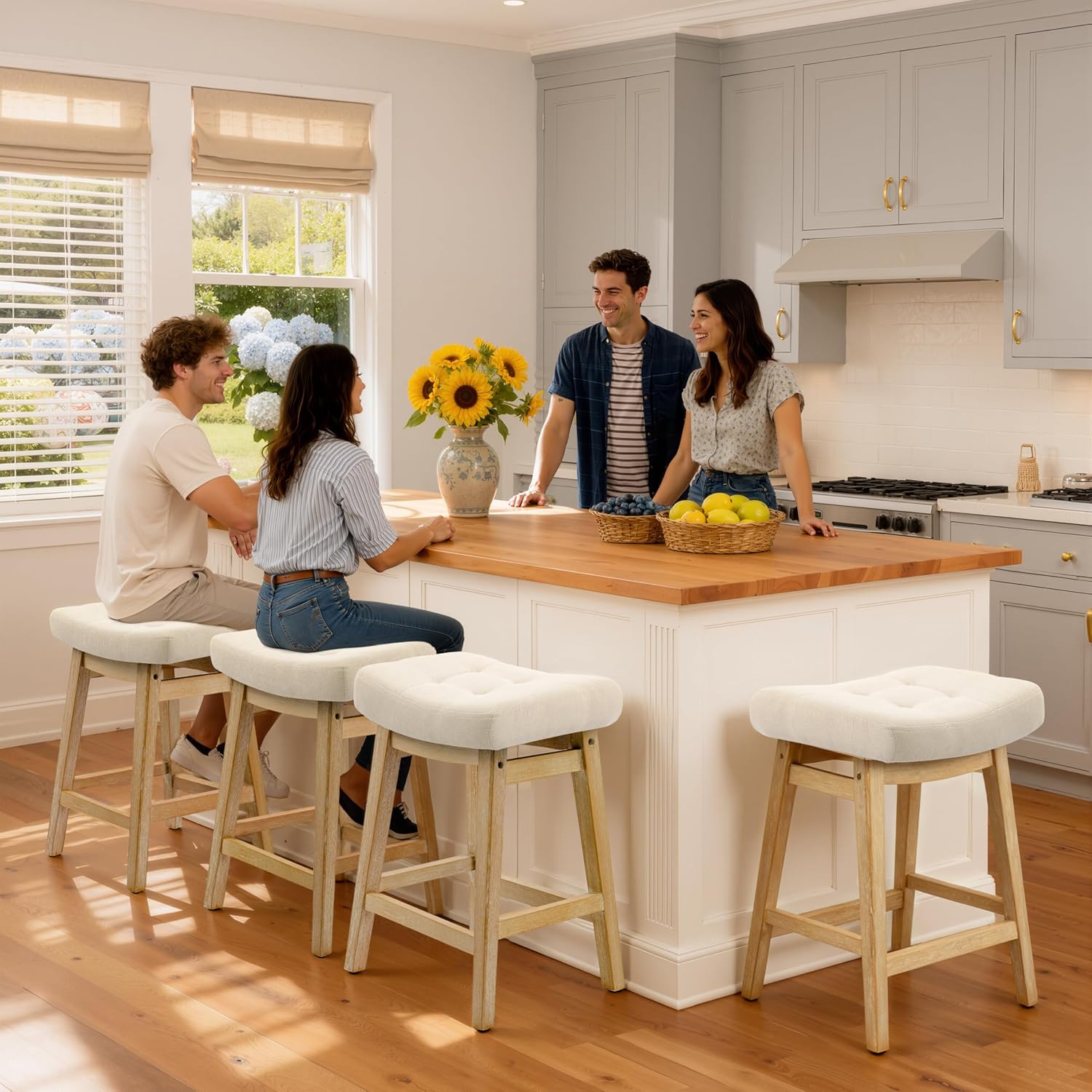 Counter Height Bar Stools Set  - Commercial Kitchen Island reseña y precio