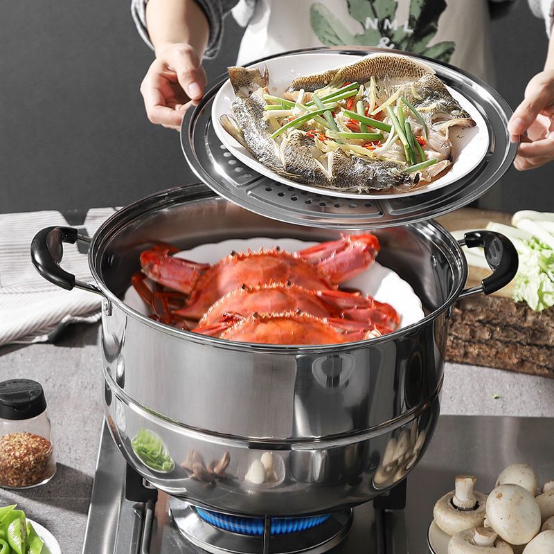 Stainless steel double-layer h - Soup Kettle Warmer reseña y precio