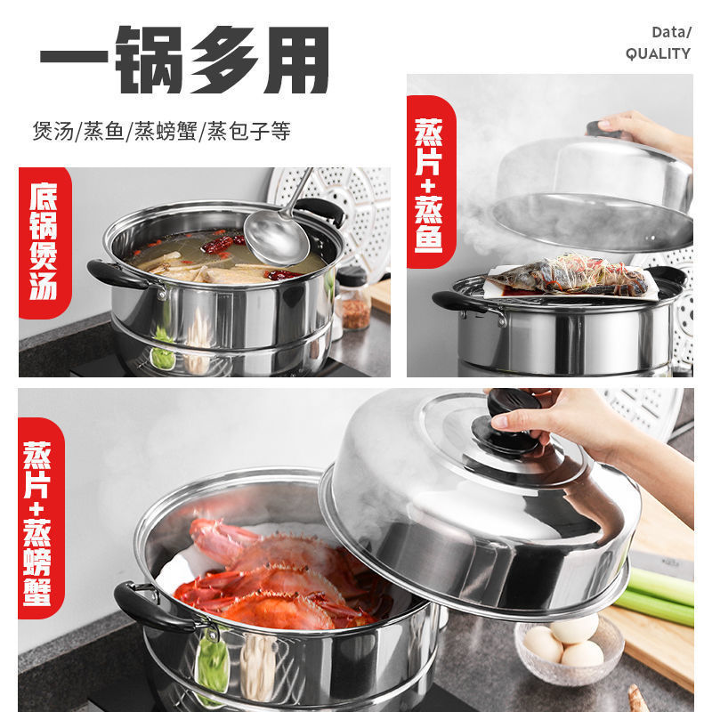 Stainless steel double-layer h - Soup Kettle Warmer reseña y precio