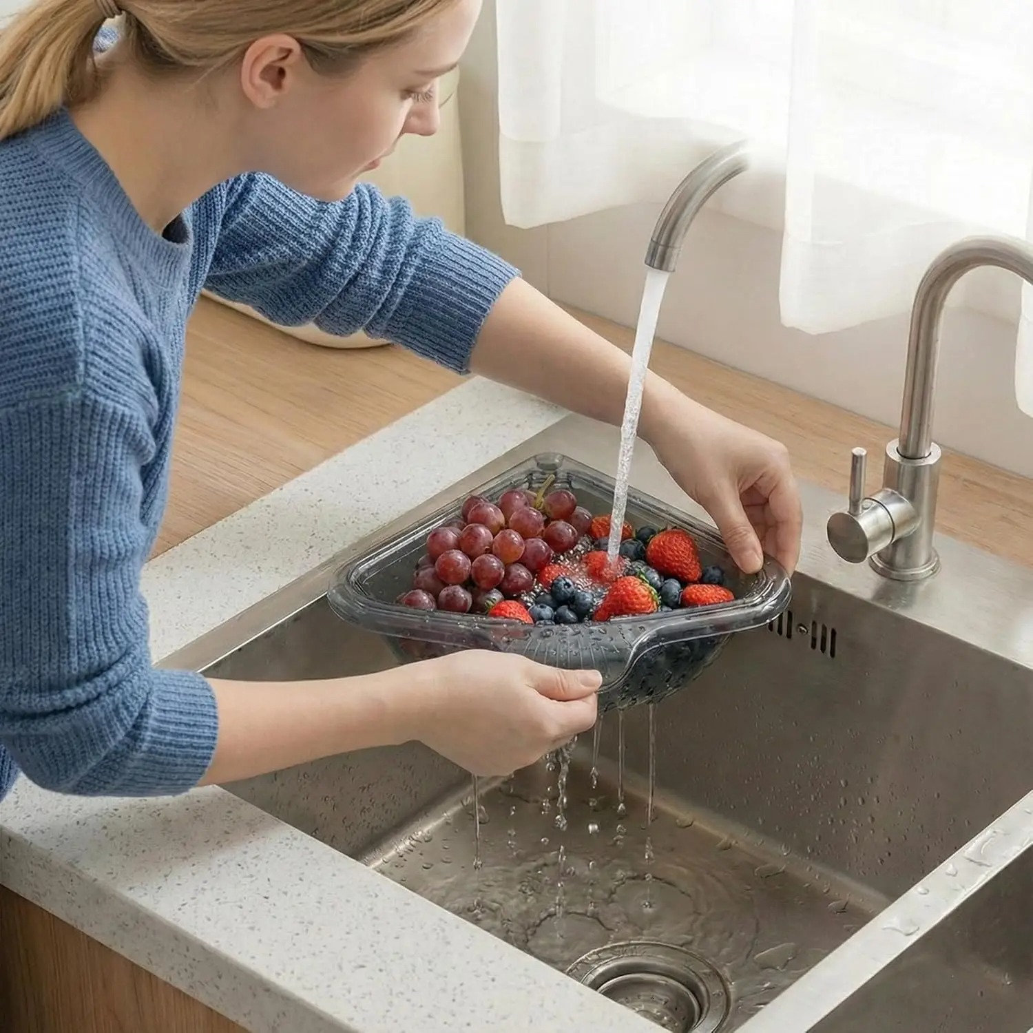 Multifunctional Sink Strainer  - Commercial Kitchen Bin reseña y precio