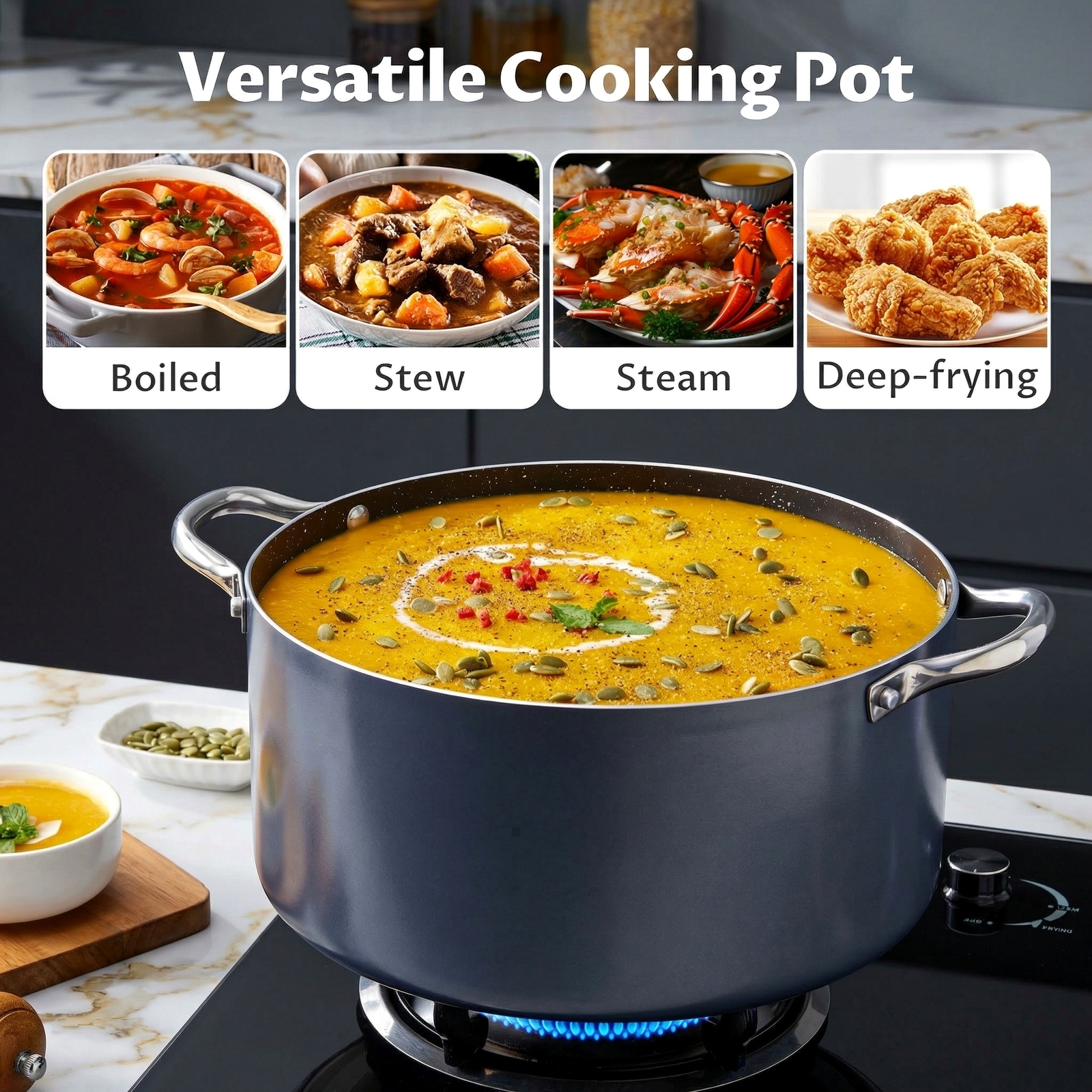 Aluminum Soup ,Cooking Pot, La - Soup Kettle Warmer reseña y precio