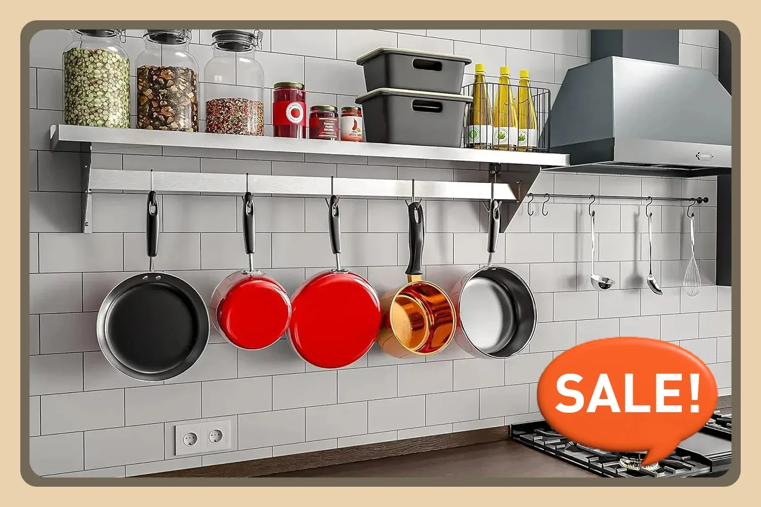 Commercial Wall Mounted, Utens - Commercial Kitchen Utensil Storage reseña y precio