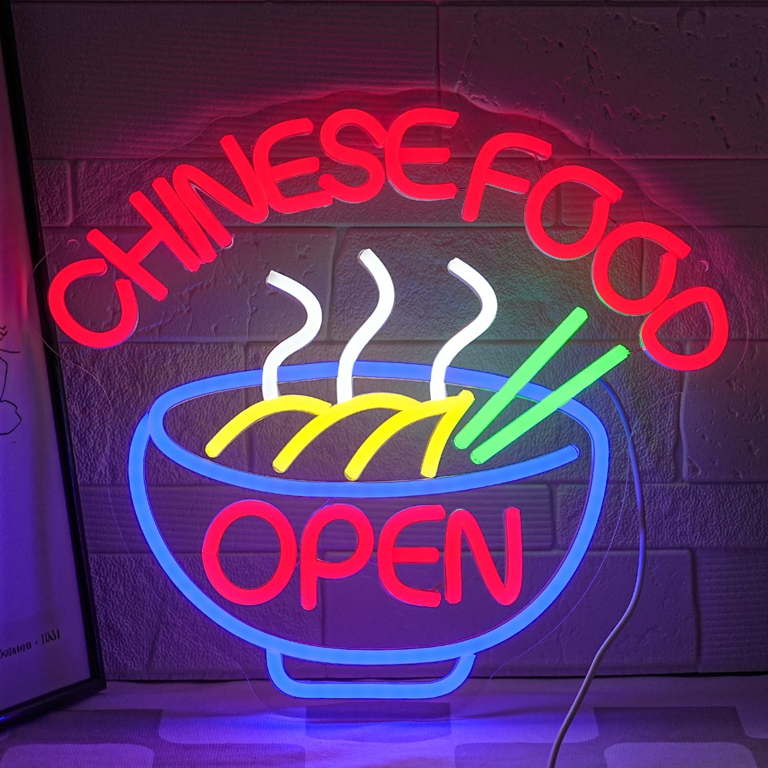 CHINESE FOOD Neon Sign Ramen N - Commercial Kitchen Walls reseña y precio
