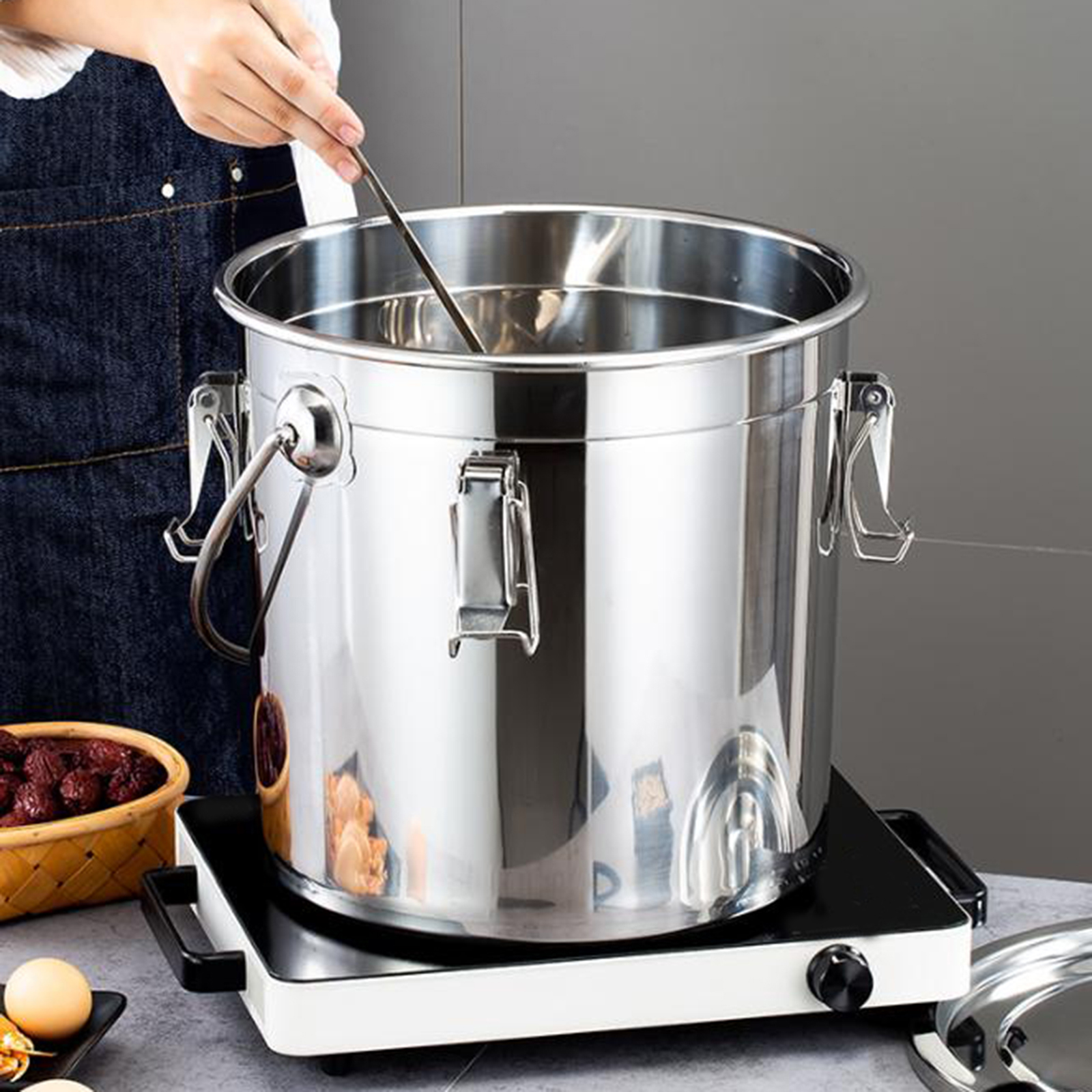 304 Stainless Steel Sealed Buc - Soup Kettle Warmer reseña y precio