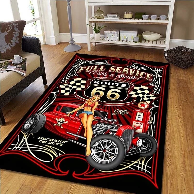 Route 66 Motorcycle Vintage Ca - Commercial Kitchen Non Slip Flooring reseña y precio