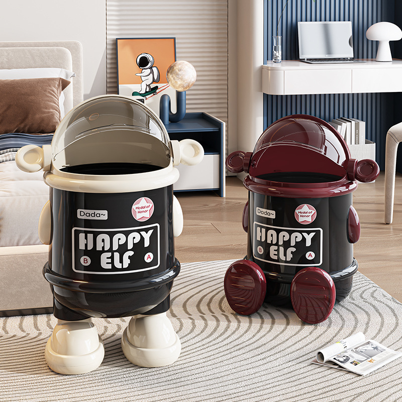 Cute Astronaut Robot With Lid, - Commercial Kitchen Bin reseña y precio