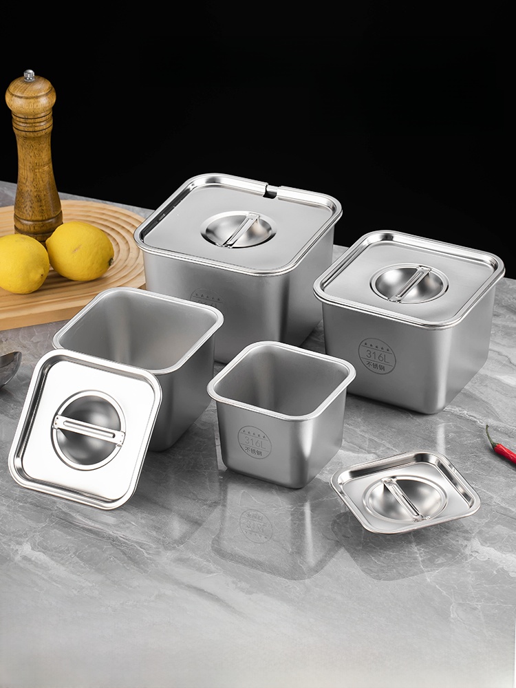 Square 36 Stainl Steel Seasoni - Commercial Kitchen Utensil Storage reseña y precio