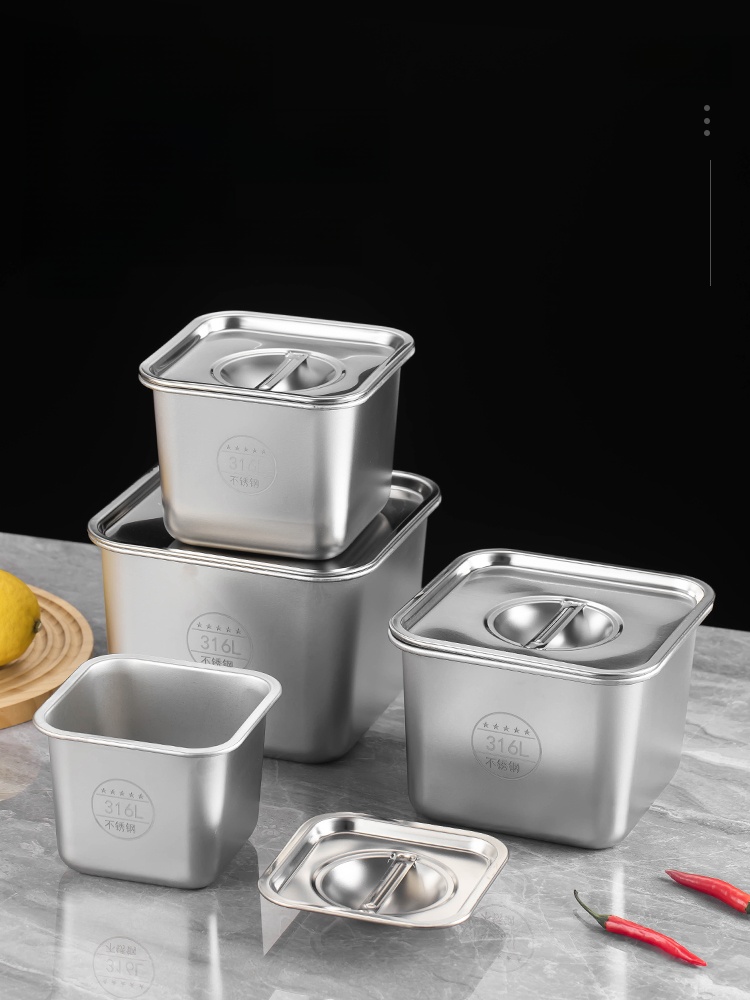 Square 36 Stainl Steel Seasoni - Commercial Kitchen Utensil Storage reseña y precio