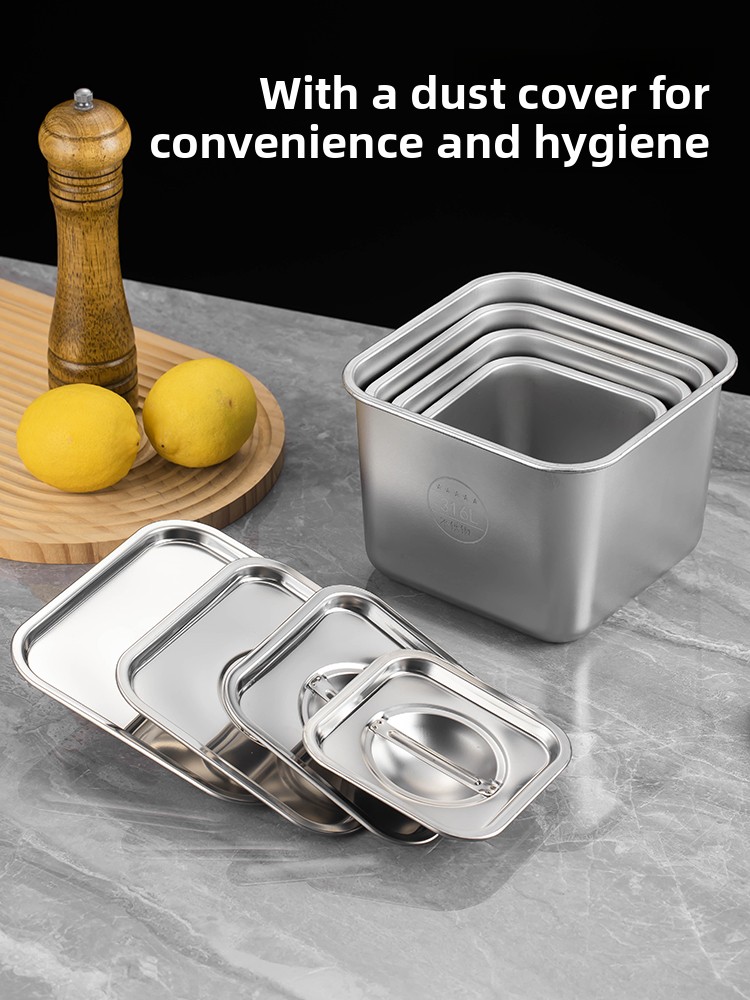 Square 36 Stainl Steel Seasoni - Commercial Kitchen Utensil Storage reseña y precio