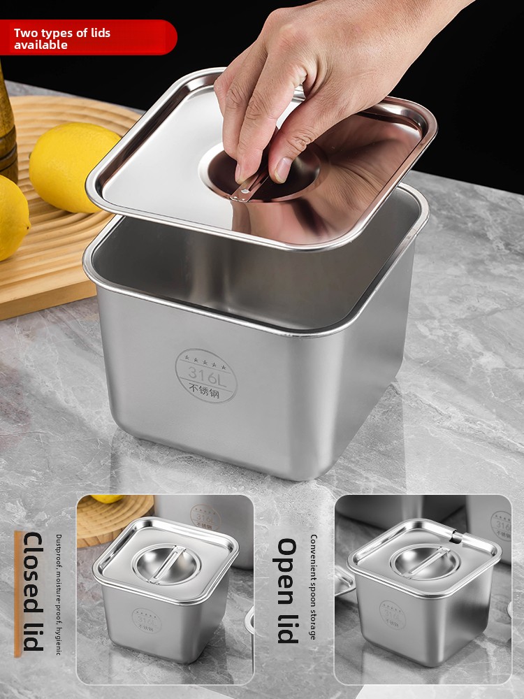 Square 36 Stainl Steel Seasoni - Commercial Kitchen Utensil Storage reseña y precio
