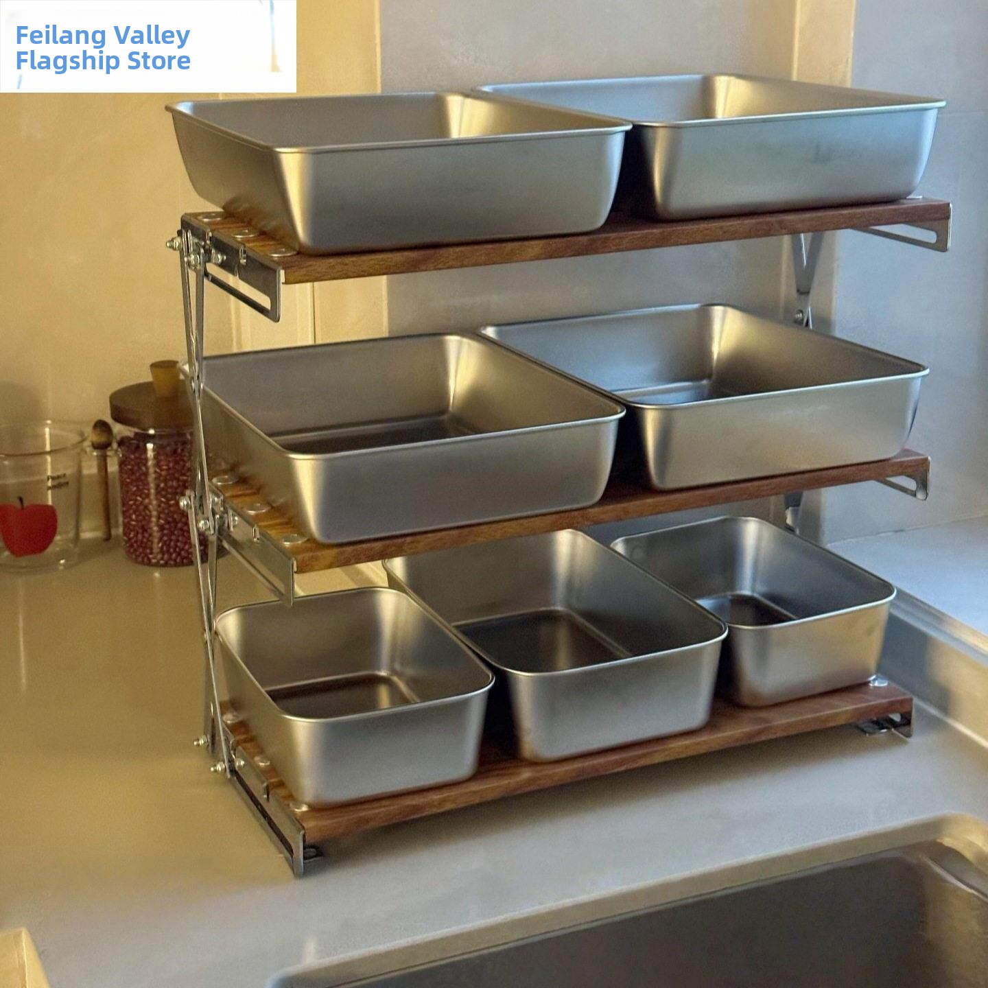 Stainless Steel Covered Baking - Commercial Kitchen Utensil Storage reseña y precio