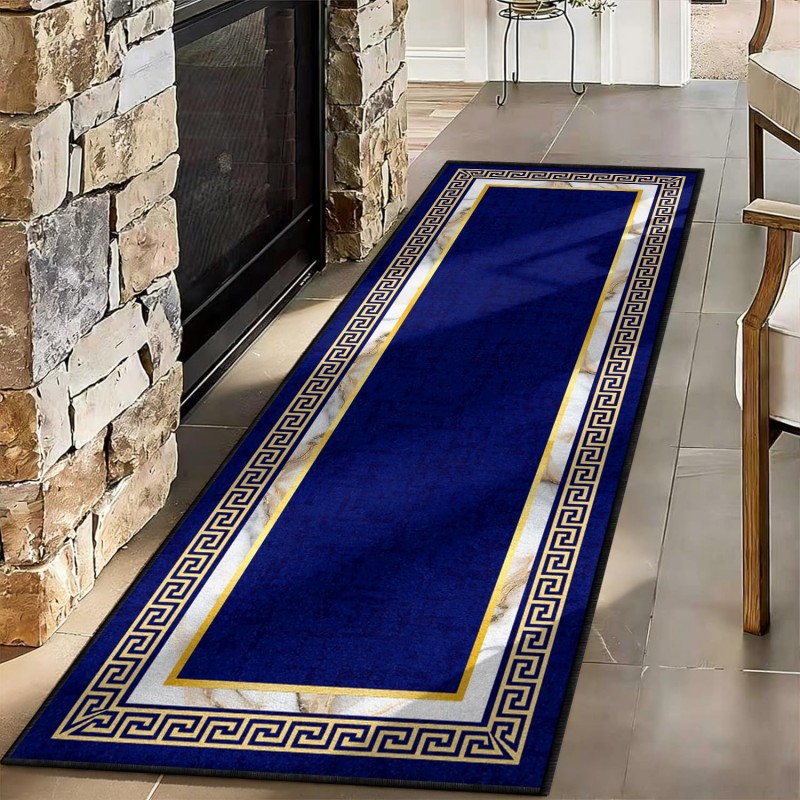 Abstract Art Runner Rug Blue Y - Commercial Kitchen Non Slip Flooring reseña y precio