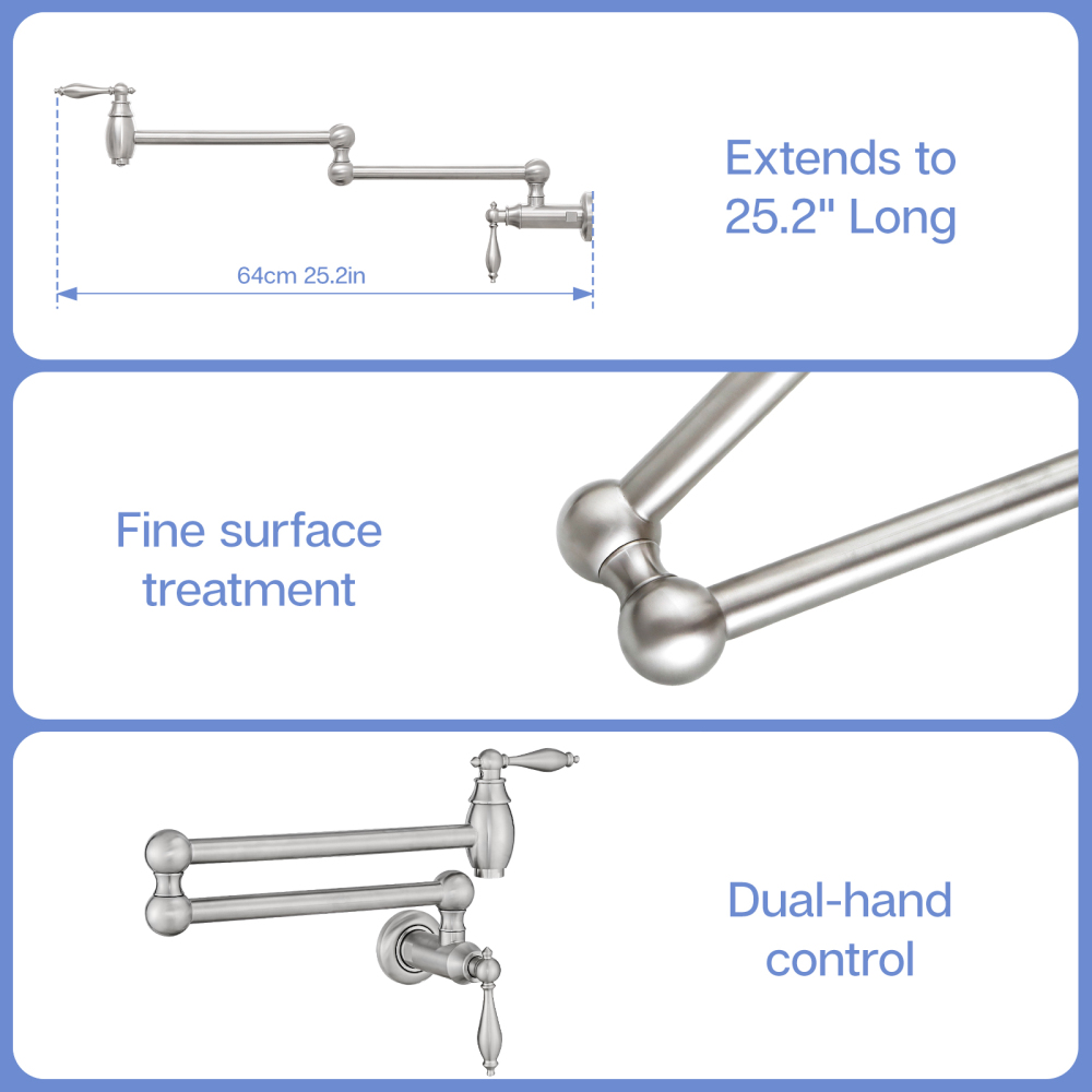 Pot Filler,Wall Mount Commerci - Commercial Kitchen Walls reseña y precio