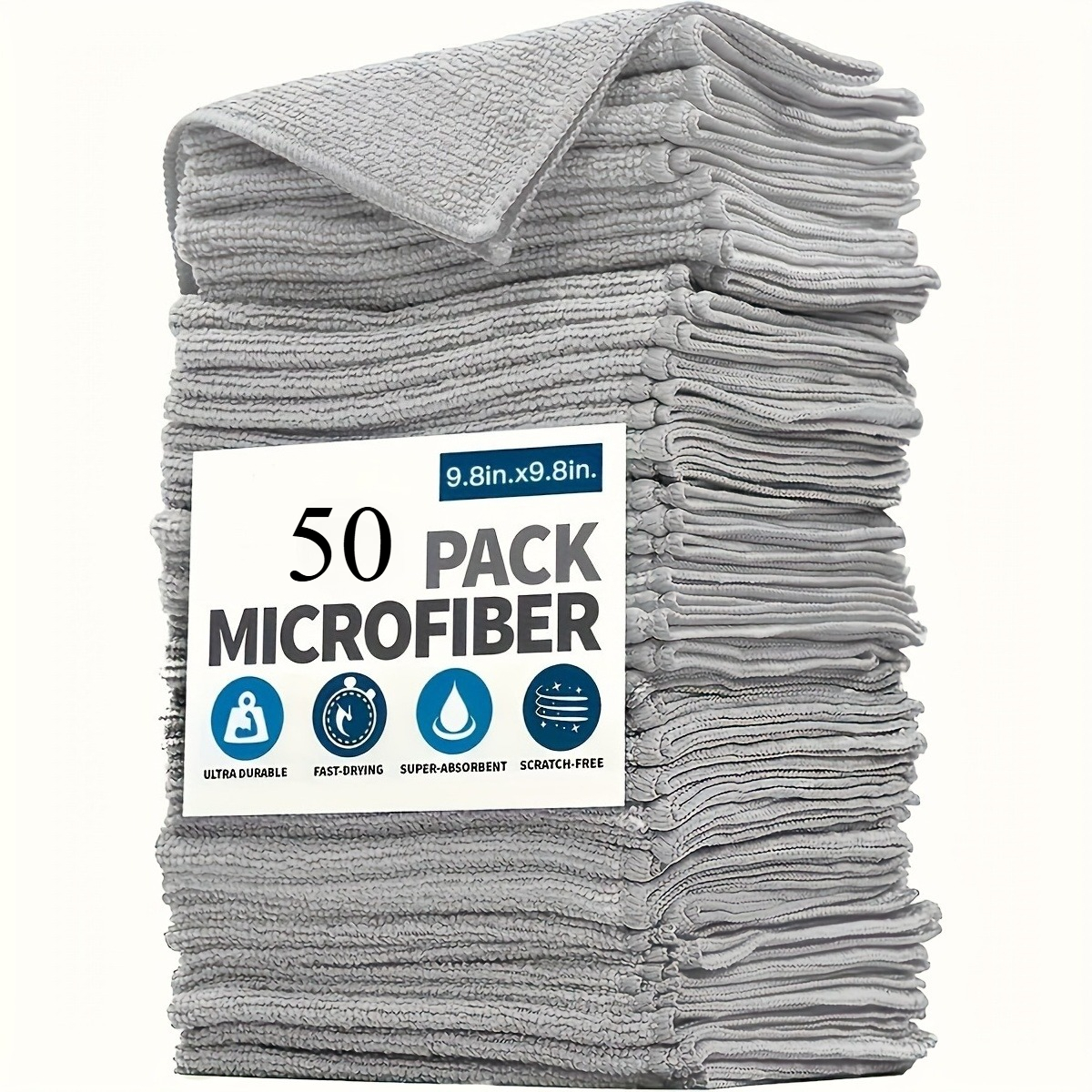 5-20Pcs Light Gray Microfiber  - Commercial Kitchen Towels reseña y precio