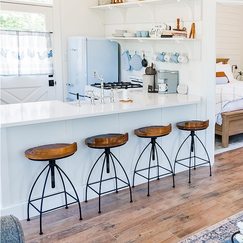 ‌Industrial Adjustable Bar Sto - Commercial Kitchen Island reseña y precio