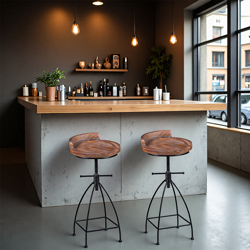 ‌Industrial Adjustable Bar Sto - Commercial Kitchen Island reseña y precio
