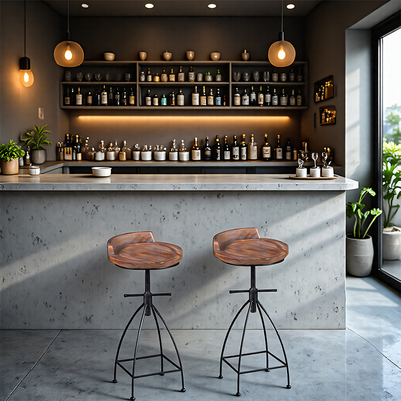 ‌Industrial Adjustable Bar Sto - Commercial Kitchen Island reseña y precio