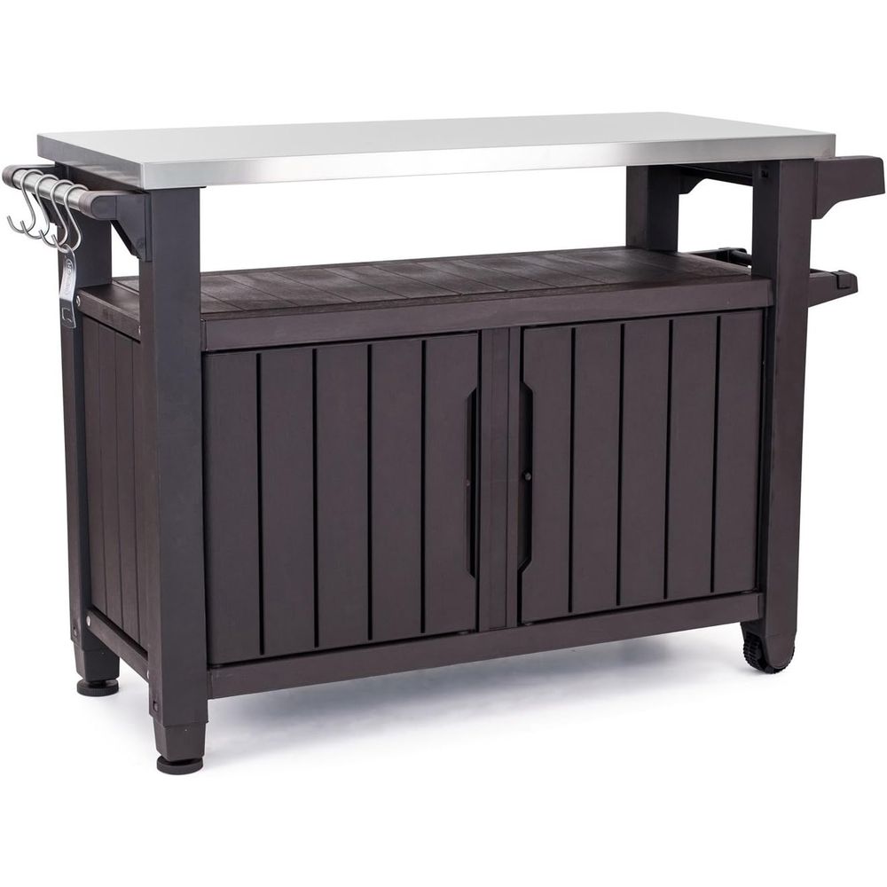 Outdoor Rolling Table Cart for - Commercial Kitchen Island reseña y precio