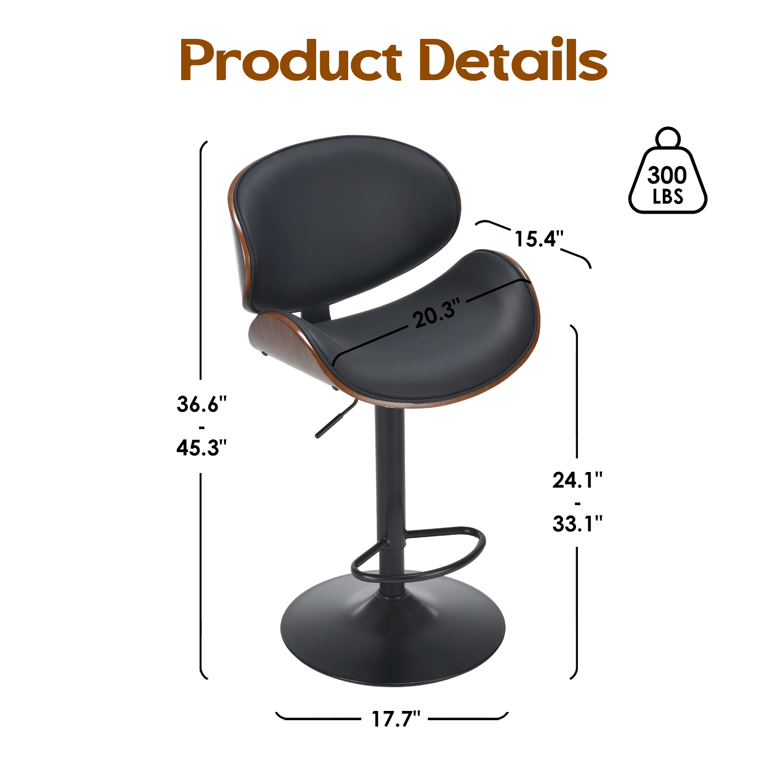 Farini Set of 2 Swivel Bar Sto - Commercial Kitchen Island reseña y precio