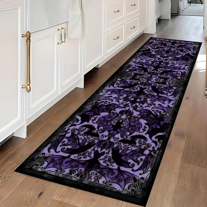 Gothic Skull & Bat Runner Area - Commercial Kitchen Non Slip Flooring reseña y precio