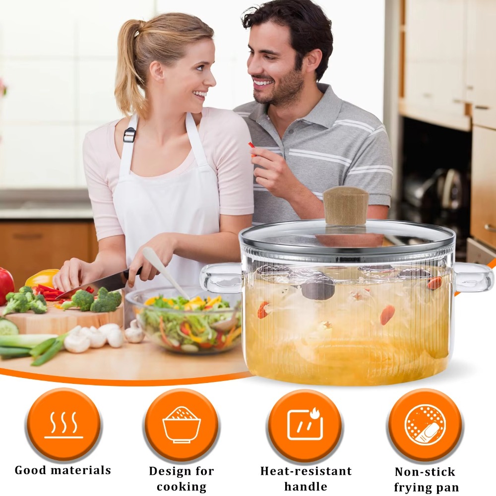 Thicken 2L Household Glass Sau - Soup Kettle Warmer reseña y precio
