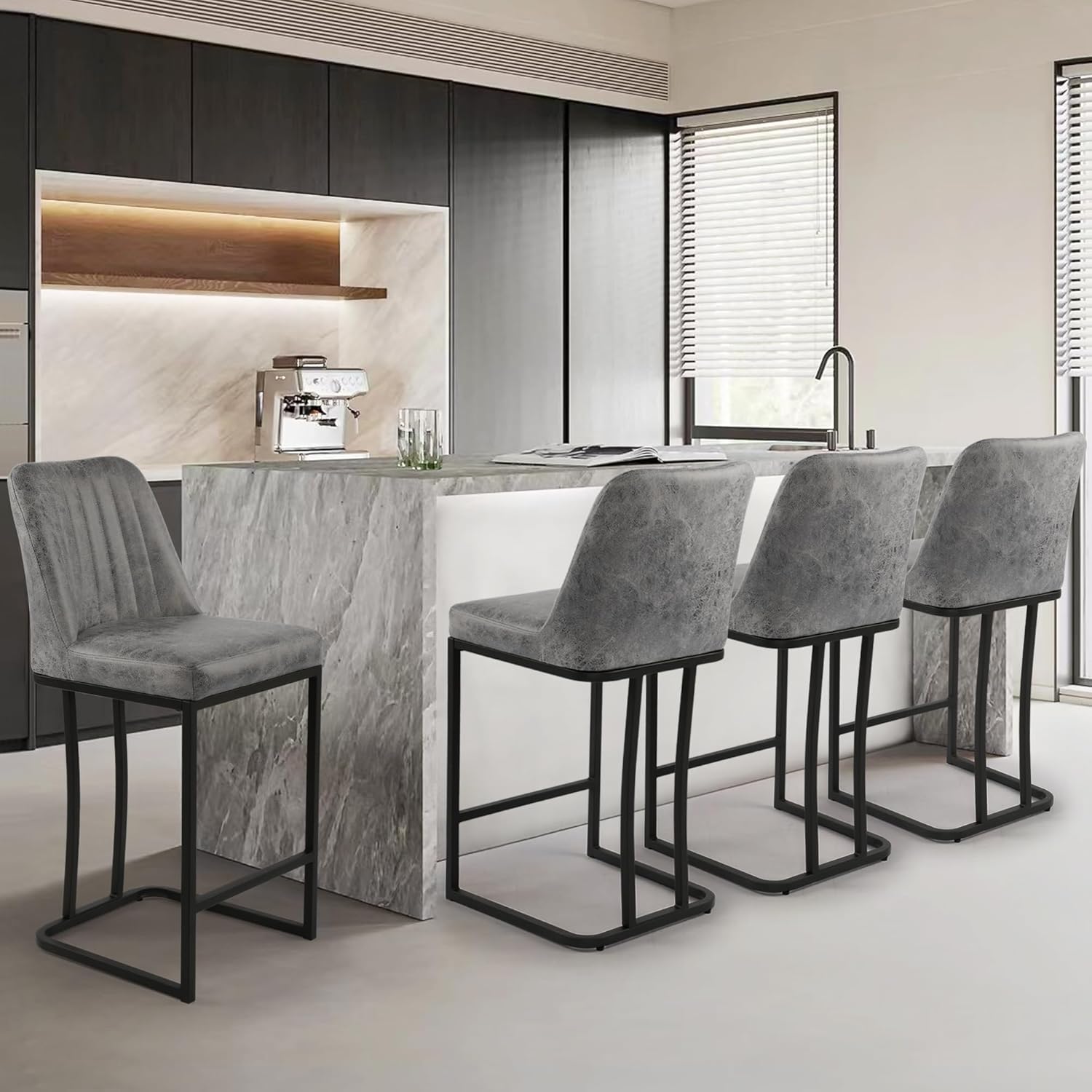 24.8 inch Bar Stools Set of 4, - Commercial Kitchen Island reseña y precio