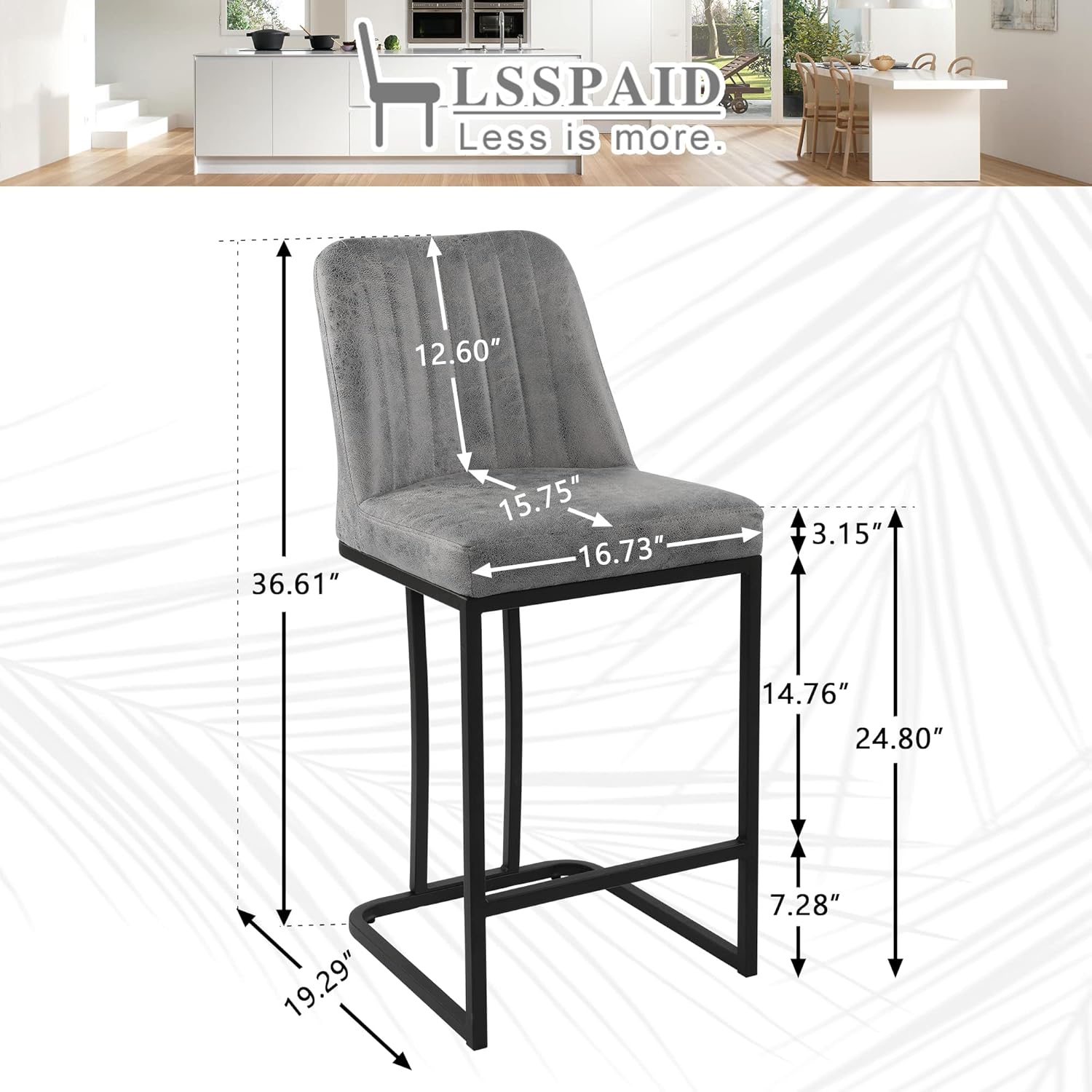 24.8 inch Bar Stools Set of 4, - Commercial Kitchen Island reseña y precio