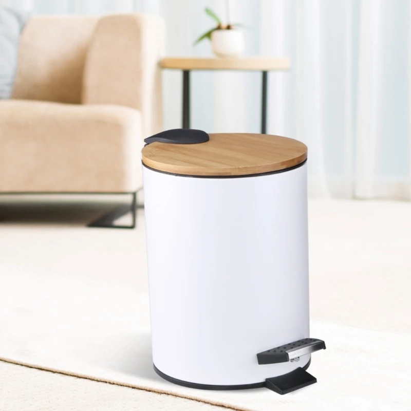 3/5L Wooden Flip Step Trash Ca - Commercial Kitchen Bin reseña y precio