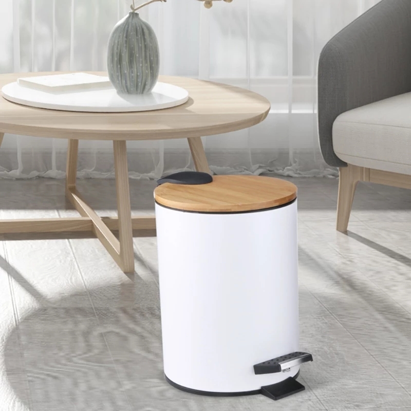 3/5L Wooden Flip Step Trash Ca - Commercial Kitchen Bin reseña y precio