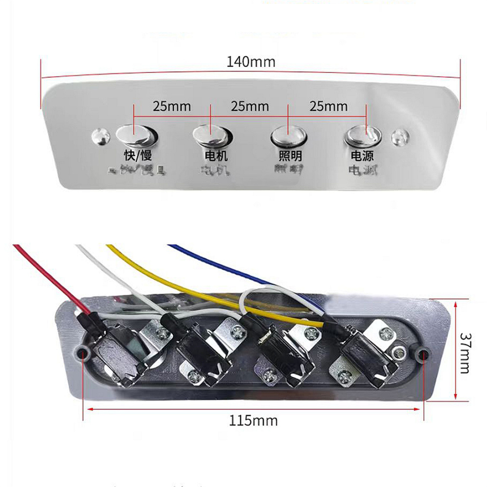 1pc 4-key Push Button Switch C - Commercial Kitchen Range Hood reseña y precio