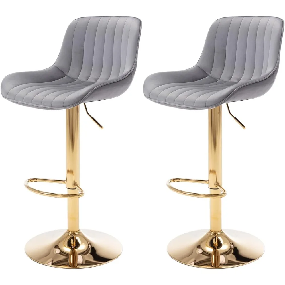 Modern Gold Velvet Bar Stools  - Commercial Kitchen Island reseña y precio