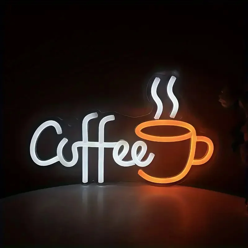 Coffee Cup Designed Neon Sign  - Commercial Kitchen Walls reseña y precio