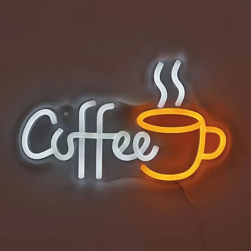 Coffee Cup Designed Neon Sign  - Commercial Kitchen Walls reseña y precio