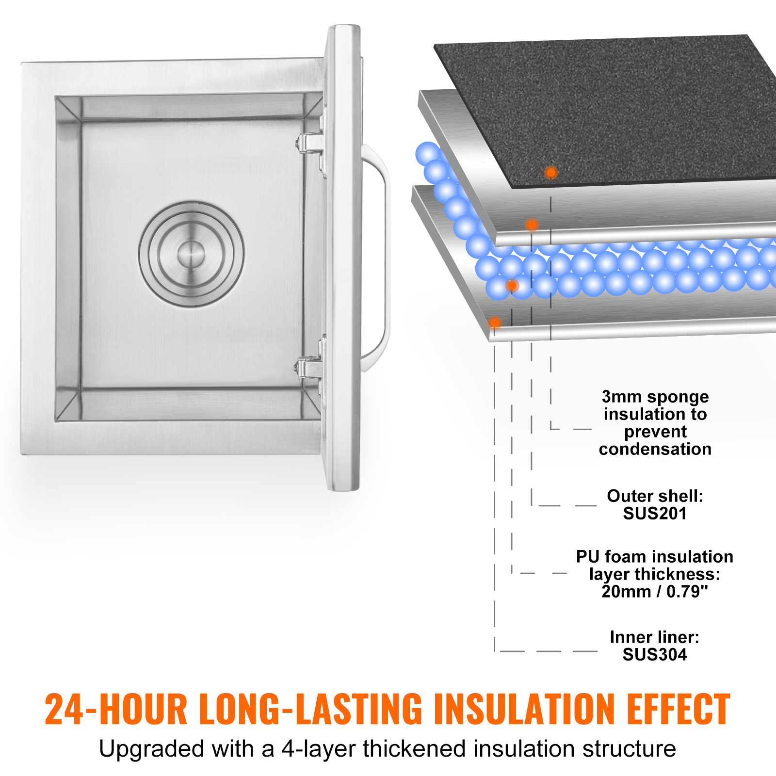 SucceBuy Drop in Ice Chest Sta - Commercial Kitchen Bin reseña y precio