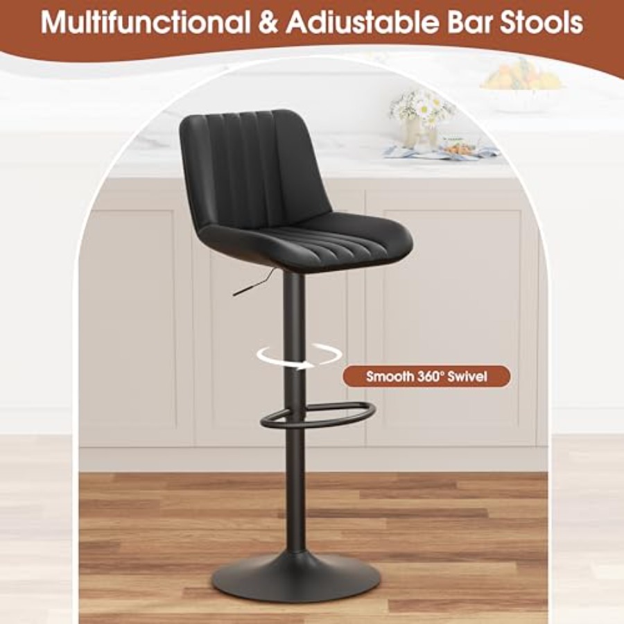 Modern Leather Bar Stools Swiv - Commercial Kitchen Island reseña y precio