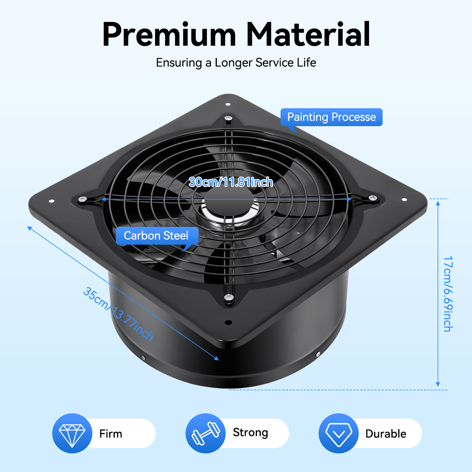 12in 110V Commercial Ventilati - Commercial Kitchen Walls reseña y precio