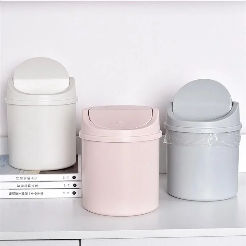 Mini Desktop Trash Can with Li - Commercial Kitchen Bin reseña y precio