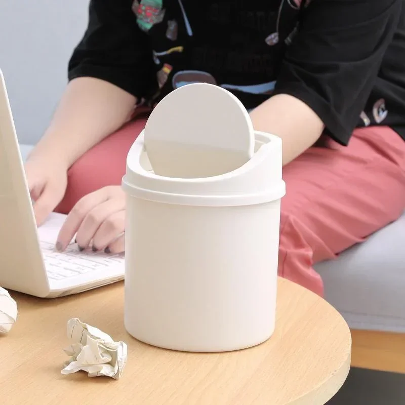 Mini Desktop Trash Can with Li - Commercial Kitchen Bin reseña y precio
