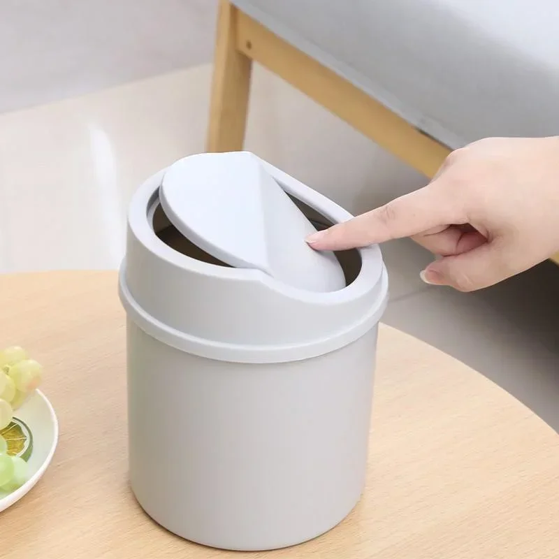 Mini Desktop Trash Can with Li - Commercial Kitchen Bin reseña y precio