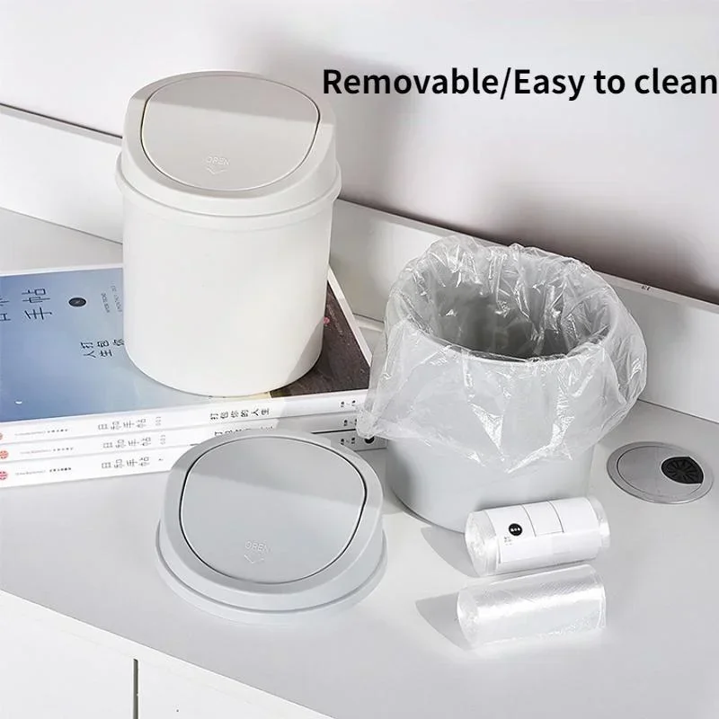 Mini Desktop Trash Can with Li - Commercial Kitchen Bin reseña y precio